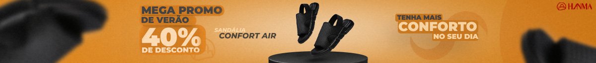 Hanma — Banner para o site, campanha de verão da sandália Confort Air